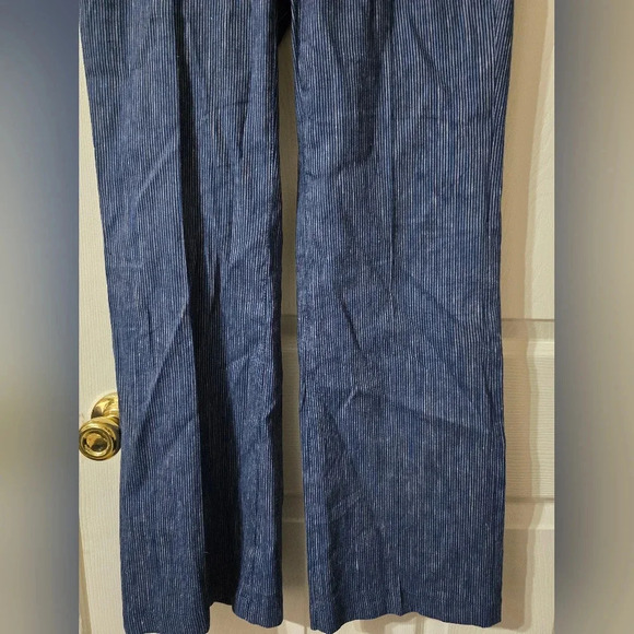 NWOT NYDJ Striped Straight-Leg Linen Blend Trouser Pants w/ Lift/Tuck Technology - Picture 5 of 13